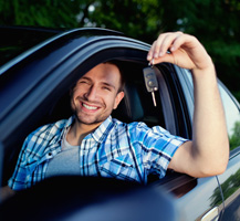 man with car keys